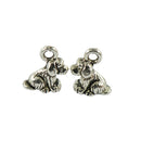 50pcs Tibetan Silver 3D Puppy Dog Charms Pendants for Jewelry DIY Making