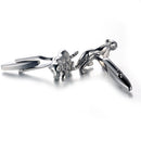 A Pair of Interesting Metal Leopard Animal Cufflinks for Men-Silver
