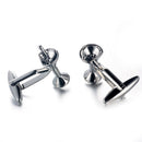 Cocktail Cup Glasses Shape Cuff links for Men's Suit Shirt Accessories Silver