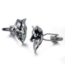 Fox Shape Cufflinks for Men's Shirt Suit Accessories Silver Jewelry Gift