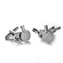 Ping Pong Bat shape Cufflinks for Men's Suit Shirt Accessories Silver Cufflink