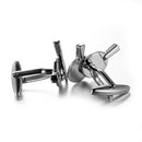 Ping Pong Bat shape Cufflinks for Men's Suit Shirt Accessories Silver Cufflink