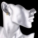 Pair Of Fashionable Men Punk Rock Style Stud Earrings Fashion Accessory Gold