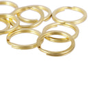 10pcs 20 mm Brass Split Key Rings Chain Bag Charms Clasp Loop Findings DIY