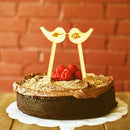 Set of 2pcs we do Love Birds Wooden Cake Topper Sticks Wedding Cake Photo Props