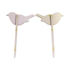 Set of 2pcs Love Birds Wooden Cake Topper Sticks Wedding Cake Photo Props