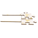 Set of 2pcs Mrs Mr Wooden Cake Topper Sticks Wedding Cake Photo Props