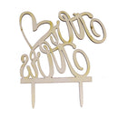 Cake Decorating Love Heart Mr Mrs Wood Cake Topper Party Wedding Favors
