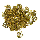 50pcs Hollow Heart Pendant Jewelry Components Findings DIY