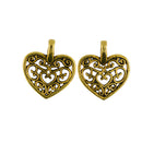 50pcs Hollow Heart Pendant Jewelry Components Findings DIY