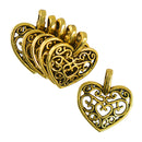 50pcs Hollow Heart Pendant Jewelry Components Findings DIY