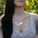 Fashion Charm World Map Travel Abstract Pendant Collar Necklace Gold