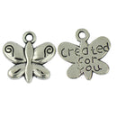 Bulk Tibetan Silver DIY Butterfly Charms Pendants for Jewelry Making Pack of 50Pcs
