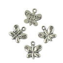 Bulk Tibetan Silver DIY Butterfly Charms Pendants for Jewelry Making Pack of 50Pcs
