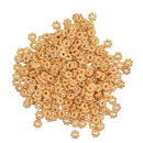 4mm Daisy Snowflake Flower Spacer beads Jewelry Findings Light Gold Pack of100pcs