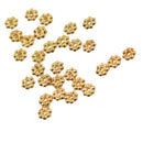 4mm Daisy Snowflake Flower Spacer beads Jewelry Findings Light Gold Pack of100pcs