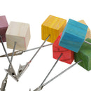 8pcs Colorful Wooden Base Place Card Table Mark Number Menu Card Holders Aligater Clip Holders