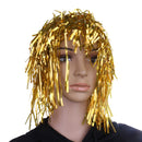 Men Women Plastic Mesh Funny Shinning Glittery Rain Hat Cap Costume Party Play Wedding Dance Stag Night Golden 30 cm