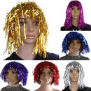 Men Women Plastic Mesh Funny Shinning Glittery Rain Hat Cap Costume Party Play Wedding Dance Stag Night Golden 30 cm