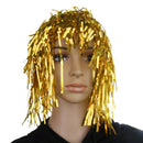Men Women Plastic Mesh Funny Shinning Glittery Rain Hat Cap Costume Party Play Wedding Dance Stag Night Golden 30 cm