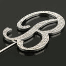 Silver Alloy Letter B Shining Crystal Rhinestone Cake Topper Birthday Cake Decor
