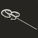 Silver Alloy Letter B Shining Crystal Rhinestone Cake Topper Birthday Cake Decor
