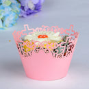 50pcs Cross Filigree Vine Cupcake Wrapper Case Wedding Baby Birthday
