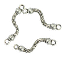 100x S Shaped Connectors Beads Charms Jewelry DIY Making Findings-Silver