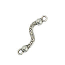 100x S Shaped Connectors Beads Charms Jewelry DIY Making Findings-Silver