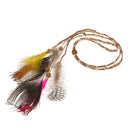Women Boho Feather Headband Headpiece Hippie Weave Hairband Hair Accessory