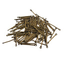 100x Metal Straight Bar Connectors Beads Charms Jewelry DIY Making Findings
