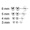 4 Pairs Jewelry Stainless Steel Mens Womens Stud Earrings Ear Plugs