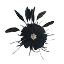 Women Girls Ladies Elegant Feather Veil Net Mesh Headwear Hair Clips Wedding Bridal Party Accessories Black