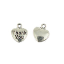 GZSSP Thank You Heart Charms Pendants for Necklace Bracelet Jewelry DIY Making Pack of 50
