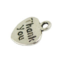 GZSSP Thank You Heart Charms Pendants for Necklace Bracelet Jewelry DIY Making Pack of 50