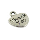 GZSSP Thank You Heart Charms Pendants for Necklace Bracelet Jewelry DIY Making Pack of 50