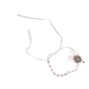 White Feather Sparkly Rhinestone Headband Hair Band for Bridal Wedding