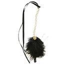 Black Feather Fascinator Rhinestone Hair Band Headband for Bride Wedding