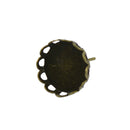 GZSSP 12mm Earring Stud Ear Nail Iron Flat Base Cup Posts Earring Findings DIY Jewelry Pack of 20