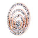 Fashion Chic Crystal Rhinestone Charms Locket Pendant Coin DIY Jewelry Lady