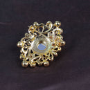 Royal Blue Rhinestone Crystals Brooch Vintage Style Broach Pins Women Jewelry