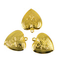 Pack of 20 Gold Heart Stamped with leaf and branch Charms Pendant for Necklace Bracelet DIY Jewelry Making