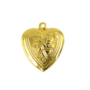 Pack of 20 Gold Heart Stamped with leaf and branch Charms Pendant for Necklace Bracelet DIY Jewelry Making
