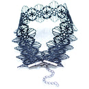 Vintage Gothic Black Flower Lace Collar Necklace Retro Choker For Women