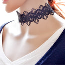 Vintage Gothic Black Flower Lace Collar Necklace Retro Choker For Women