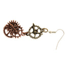 Rustic Alloy Steampunk Cogwheel Wristwatch Gear Earrings Goth Punk Dangle Earrings Jewerly