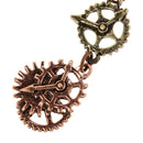 Rustic Alloy Steampunk Cogwheel Wristwatch Gear Earrings Goth Punk Dangle Earrings Jewerly