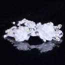 Bridal Wedding Lace Pearl Rhinestone Flower Hair Jewelry Headpiece Women