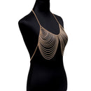 Multi-layer Tassel Shoulder Body Chains Jewelry Bra Sexy Lingerie for Beach