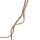 Vintage Long Sweater Chain Geometry Pendant Flocking Necklace for Women Brown